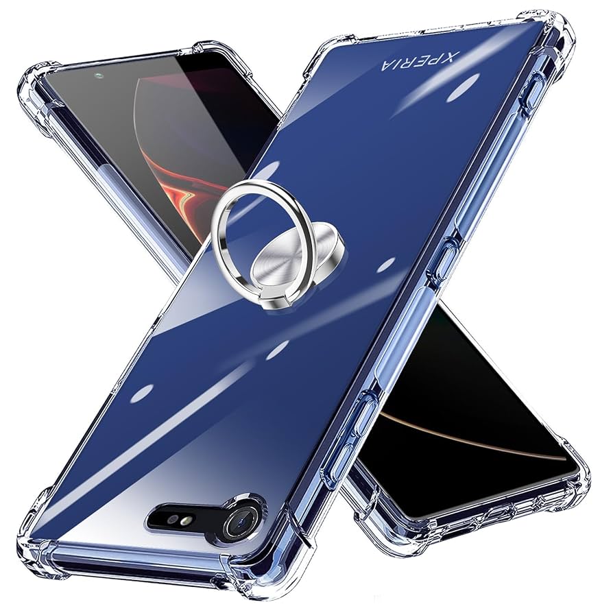 Amazon.co.jp: xperia xz premium ケース リング付き クリア TPU